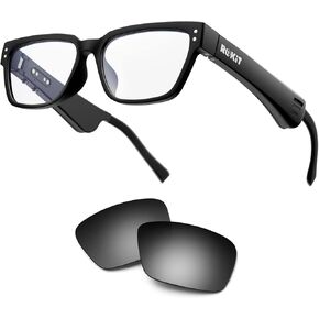 Smart Glasses,Blue Light&Polarized Lenses,Open Ear Bluetooth Sunglasses Voice Assistant Compatible,Audio Sunglasses