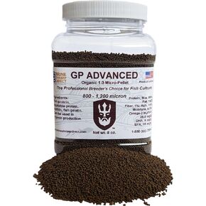 Brine Shrimp Direct GP Advanced Organic 1.0mm Micro-Pellet for Ornamental and Zebrafish, 8 OZ.
