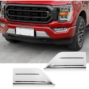for F150 Front Bumper Guards Trim Cover Chrome for Ford F150 2021 2022 2023 Chrome Exterior Accessories 2pcs