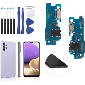 YWLRONG USB Charging Port for Samsung Galaxy A32 5G Dock Connector Charger Board Flex Cable Assembly Replacement for A326U with Tools