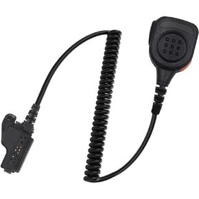 Waterproof Radio Speaker Mic Walkie Talkie Shoulder Handheld Microphone with PTT for XTS1000 XTS1500 XTS2000 XTS2500 XTS3000 XTS3500 XTS5000 HT1000 Black (XTS-01)