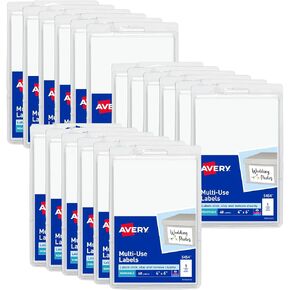 Avery Removable Labels, 4" x 6" Blank Labels, Laser/Inkjet Printable Labels, 40 Labels per Pack (5454)