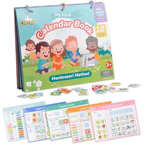 CHEFAN Kids Calendar for Learning,My First Daily Calendar for Kids,All About Today Board,Days of The Week Calendar for Kids,Preschool Classroom Calendar Circle Time Calendar-Today, Monthly and Weather