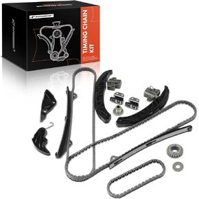 A-Premium 14PCS Engine Timing Chain Kit W/Guide Rails & Sprocket & More [fits DOHC, 6Cyl 3.5L] Compatible with Hyundai Santa Fe 2007-2012, Sonata 2006-2010, Azera 2007-2011 & Kia Sedona, Sorento