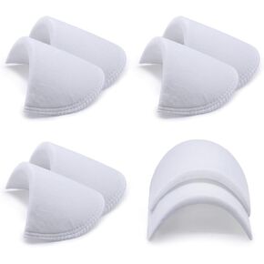 SEMINI 4 Pairs Black Covered Set-in Shoulder Pads Sewing Foam Pads for Blazer Suit Coat Jacket Clothes