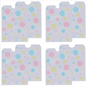 Set of 8 Credit Card Sleeves | 8 RFID Blocking Sleeves | Identity Theft Protection Secure Protector Holders for Men & Women Smart Slim Design Fits Wallet/Purse (Circles)