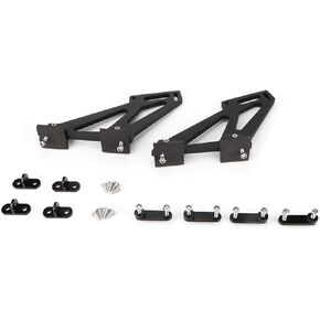 Akozon Spoiler Mount Brackets, Universal Car Spoiler Mounting Brackets CNC Aluminum Alloy Rear Wing Trunk Racing Tail Spoiler Legs Mount Brackets