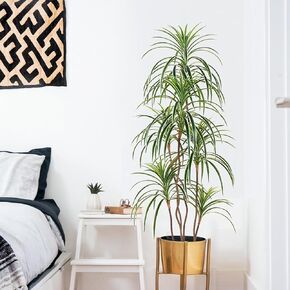 Artificial Dracaena Tree, 5 FT Fake Tree with Pot, Faux Plants Indoor, Realistic Fake Plants Decor for Home Office Living Room Decor Indoor