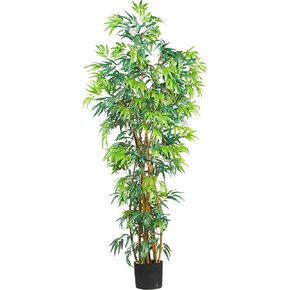 Nearly Natural 5ft. Curved Bamboo Silk Tree
