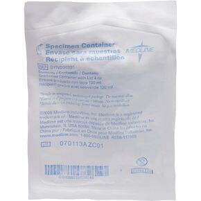 Medline DYND30331 Polypropylene Specimen Container, OR Sterile, Latex-Free, 4 oz. Capacity, Pack of 100