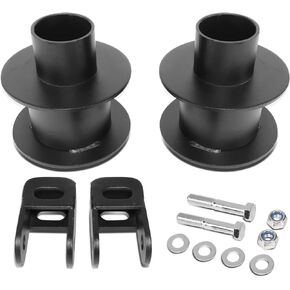 J2 Engineering J2-LK-FD-F-SE-024-BK 2" Front Leveling Lift Kit Coil Spring Spacers w/Shock Extensions Compatible with 05-22 F250 Super Duty / F350 Super Duty