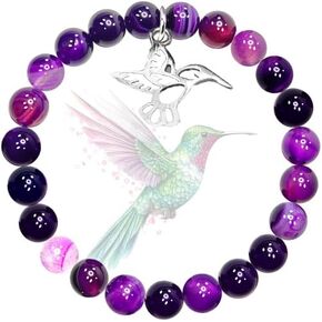 Hummingbird Bracelet for Women Hummingbird Lover Gifts Hummingbird Charm Jewelry Hummingbird Inspirational Gifts for Mom Daughter Sister Niece Granddaughter Best Friend Women Girls Birthday Gift