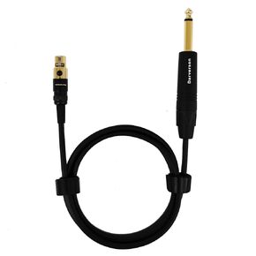 3-pin Mini XLR to 1/4 Guitar Bass Instrument Cable for AKG Transmitter with Gold Plated Connector