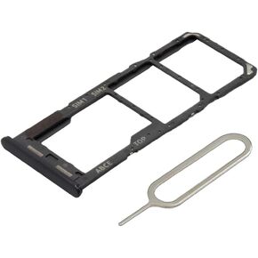 MMOBIEL Dual SIM Card Slot Tray Holder Replacement Compatible with Samsung Galaxy A23 4G - Incl. Sim Pin - Black