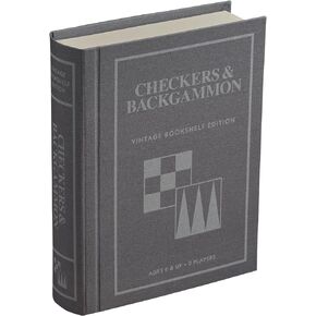 WS Game Company Checkers and Backgammon Vintage Bookshelf Edition