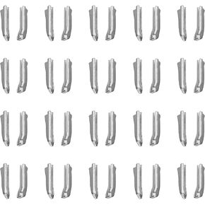 uxcell 20 Sets Double Open Zipper Repair Latch Kits, 10 Insert Pins for Jacket Coat Two-Way Separating Zippers, Metallic Black