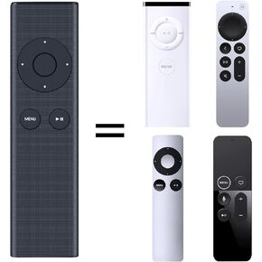 New Replacement Remote for Apple TV 4K 1 2 3, Compatible with Apple TV A1294 A1469 A1427 A1378 MC377LL/A MM4T2AM/A MD199LL/A MC572LL/A MM4T2ZM/A Universal iPhone MacBook Dock Music System