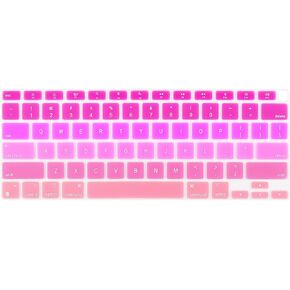 Batianda Ultra Thin Ombre Color Keyboard Cover for New MacBook Air 13 Inch 2020 A2337 M1 Chip (with Touch ID & Retina Display) Waterproof Durable Laptop Protector Silicone Skin, Gradient Green
