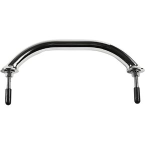 MARINE CITY Stainless Steel Oval Marine Grab Handle/Handrail with Flange and Studs for Boats – Ships – Yachts – Kayaks (8 Inches)