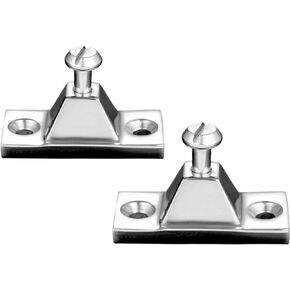 Pair of Marine Grade 316 Stainless Steel Side Mount Deck Hinge ，Pyramid-Shape Base for Bimini Tops Screws Hardware Fittings Marine Kayak Canoe Boat Cover Bimini Sprayhood Hardware Accessories