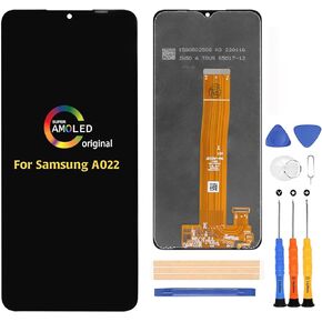 Replacement for Samsung Galaxy A02 A022 6.5 inch LCD Display Touch Screen Digitizer,for SM-A022F SM-A022FDS SM-A022M SM-A022MDS Screen Replacement Full Assembly