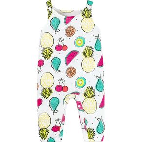 LAMAZE baby-girls Super Combed Natural Romper, 1 Piece Coverall, Sleeveless Jumpsuit With Below the Knee Shorts, 1 Pack