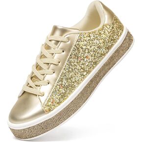 Womens Glitter Wedding Sneakers Neon Dressy Sequin Sparkly Sneakers Rhinestone Bling Bridal Shoes Shiny Tennis Shoes