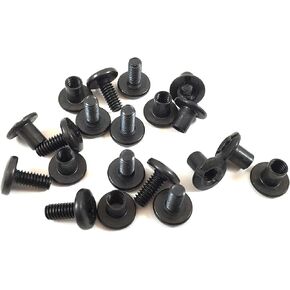 Gun Guy Gear - Screws & Open Back Screw Posts 1/2" Black Finish 10 Pk Leathercraft & Kydex Chicago Screws