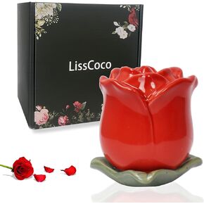 Small Rose urn for Ashes Keepsake - Mini Beautiful Cremation urn is Made of Ceramics - Holds (8 Cu/in) of Ashes - Honor Your Loved One with a Small Urn Rose