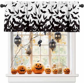 Nautical Valance Curtain for Window, Red Anchor Rod Pocket Kitchen Valances Navy Blue White Stripe Short Curtain Panel Windows Treatment Drapes for Bathroom/Bedroom/Living Room