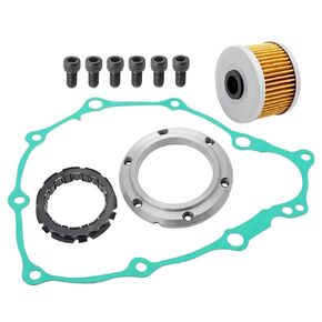 for Honda TRX400EX TRX400X Starter Starting Clutch One Way Gasket Oil Filter Kit, OEM# 28125-HN1-003 28126-HA7-673 15412-HM5-A10