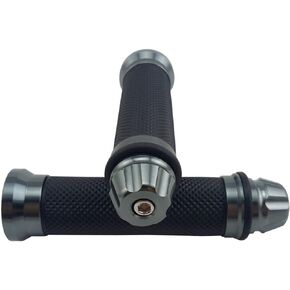 Motorcycle 7/8" CNC Hand Grips Aluminum Rubber Gel Handlebar for Sport Bike