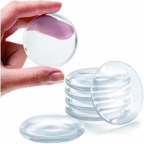 أقوى جدار مقبض الباب سدادة مقبض مطاطي شفاف مستدير جدار درع وسادة الحرس الباب الوفير جدار حامي كاتم الصوت (6 قطعة) in Kuwait