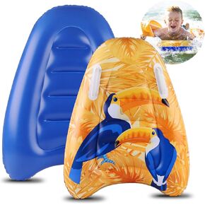 Inflatable Bodyboard with Handle, Kids Beach Toys for Surfing Swimming Floating, Boogie Board for Kids, Wave Board, Surfboard, Slip and Slide Raft, Pool Floats, Fun Beach Toys for Toddlers