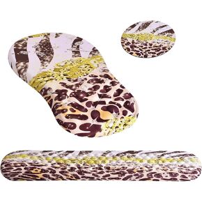 MEGREZ Ergonomic Mouse Pad with Wrist Support, 3 PCS Keyboard Wrist Rest Pad Mouse Pad with Massage Design, Pain Relief Mouse Pad with Wrist Support for Home & Office, Hexagon