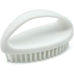 Scrub Brush for Cleaning Scrubbing Heavy Duty Stiff Nylon Bristles Cleaning Brush Multi-Purpose, White & Small Size