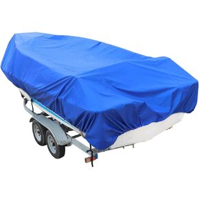 17-19Ft Heavy Duty Boat Cover Replacement for V-Hull Tri-Hull Runabout Fishing Ski Pro-Style Bass Boats Dark Blue
