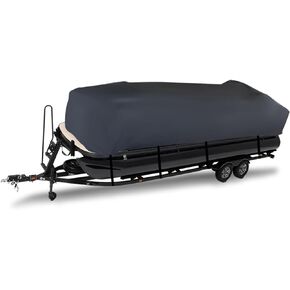 21-24Ft Boat Cover Trailerable Pontoon Heavy Duty Fabric Gray