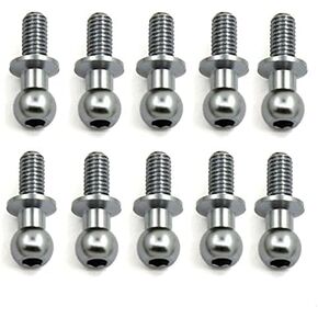 10Pcs Silver Metal Hex Ball Head Screws for TT01 TT02 D5 1/10 RC Car Spare Parts Universal Vehicle Scale Accessories Vehicle Bodies and Scale Accessories