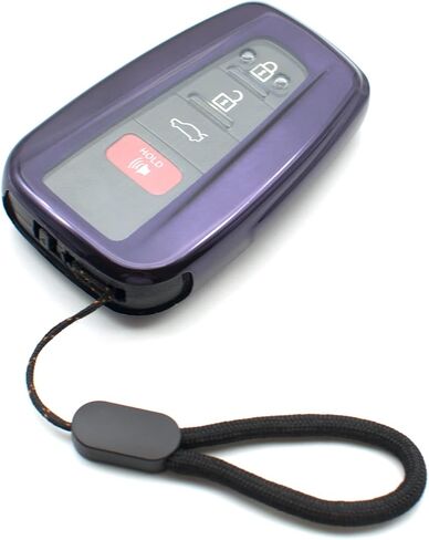 MECHCOS Compatible with Toyota Camry RAV4 Highlander 4Runner Corolla Mirai Avalon C-HR Prius C V Prime AWD-e 86 Purple Black 3 4 Buttons Key Fob Cover Case Remote Holder Protector Sleeve Accessories in Saudi Arabia