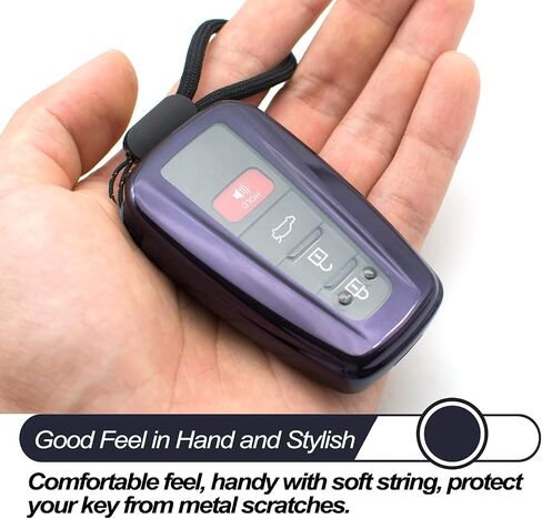 MECHCOS Compatible with Toyota Camry RAV4 Highlander 4Runner Corolla Mirai Avalon C-HR Prius C V Prime AWD-e 86 Purple Black 3 4 Buttons Key Fob Cover Case Remote Holder Protector Sleeve Accessories in Saudi Arabia