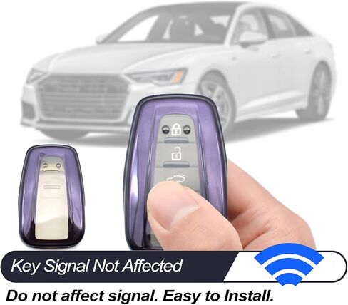 MECHCOS Compatible with Toyota Camry RAV4 Highlander 4Runner Corolla Mirai Avalon C-HR Prius C V Prime AWD-e 86 Purple Black 3 4 Buttons Key Fob Cover Case Remote Holder Protector Sleeve Accessories in Saudi Arabia