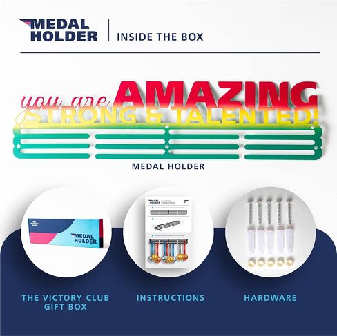 Medal Hanger Display - 3 Row Medal Holder, Can Displays Over 45 Medals - Easy to Install in Saudi Arabia