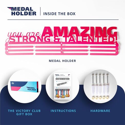 Medal Hanger Display - 3 Row Medal Holder, Can Displays Over 45 Medals - Easy to Install in Saudi Arabia