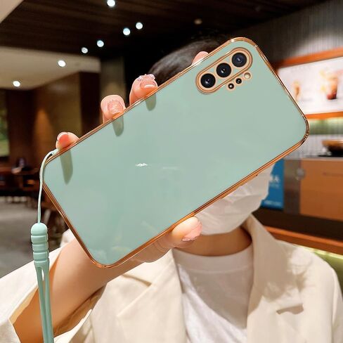 حافظة لهاتف Note 10 Plus، حافظة Galaxy Note 10 Plus للنساء مطلية بالكهرباء الفاخرة بلينغ الجمالية العصرية الجميلة، غطاء كامل للحماية من الصدمات من مادة TPU الناعمة لهاتف Samsung Note 10 Plus (أبيض) in Kuwait