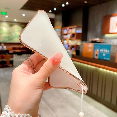 حافظة لهاتف Note 10 Plus، حافظة Galaxy Note 10 Plus للنساء مطلية بالكهرباء الفاخرة بلينغ الجمالية العصرية الجميلة، غطاء كامل للحماية من الصدمات من مادة TPU الناعمة لهاتف Samsung Note 10 Plus (أبيض) in Kuwait