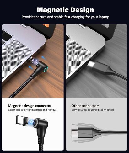 A.S 9 PIN USB Magnetic Charging Cable PD 60W [3 Pack,3ft/6ft/6ft] - Type C Magnetic Charger Fast Charging - Magnetic Phone Charger Cord - Nylon-Braided Data Syns for USB C/Micro USB/i-Product in Saudi Arabia