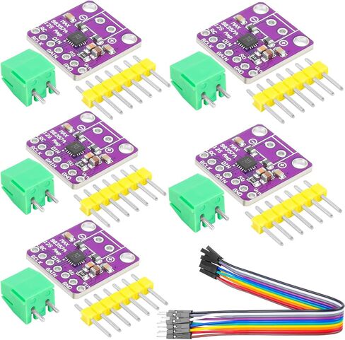 5Pcs MAX98357 Audio Power Amplifier Module I2S DAC Class D Audio Board with Du Pont Wire for Raspberry Pi Arduino ESP32 in Saudi Arabia