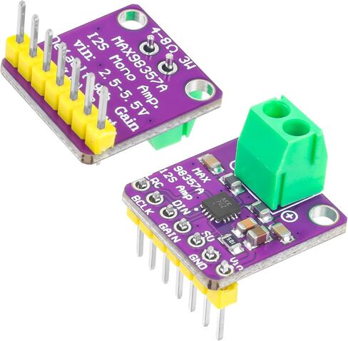 5Pcs MAX98357 Audio Power Amplifier Module I2S DAC Class D Audio Board with Du Pont Wire for Raspberry Pi Arduino ESP32 in Saudi Arabia
