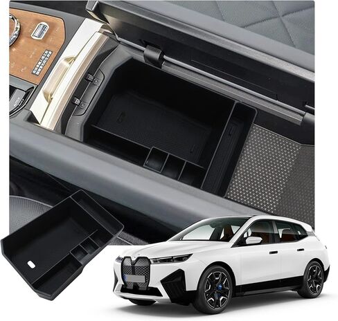 صينية تنظيم وحدة التحكم المركزية R RUIYA لعام 2022+ BMW iX I20 صندوق مسند الذراع منظم صندوق قفازات تخزين ثانوي لأحدث الملحقات الداخلية لسيارات الدفع الرباعي الكهربائية BMW iX مع حامل للعملات المعدنية in Kuwait